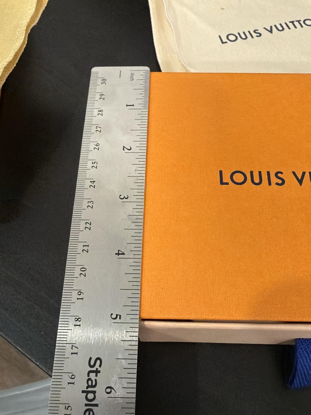 Louis Vuitton Orange Box with Black Logo - Men's Accessories
